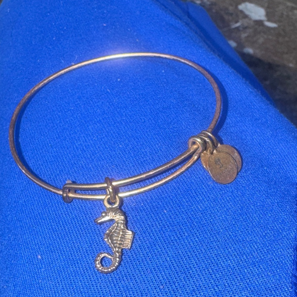Alex and Ani Gold Seahorse Charm Bracelet